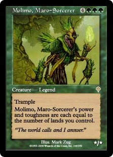 【Foil】《マローの魔術師モリモ/Molimo, Maro-Sorcerer》[INV] 緑R