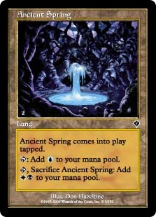 【Foil】《古き泉/Ancient Spring》[INV] 土地C