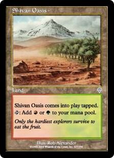 【Foil】《シヴのオアシス/Shivan Oasis》[INV] 土地U