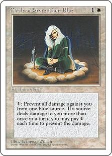 《青の防御円/Circle of Protection: Blue》[4ED] 白C