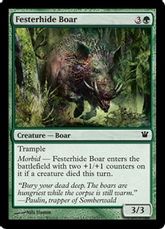 【Foil】《ただれ皮の猪/Festerhide Boar》[ISD] 緑C