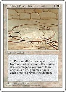 【アルターネイト版】《白の防御円/Circle of Protection: White》[4ED] 白C