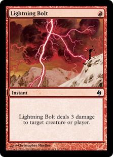 【Foil】《稲妻/Lightning Bolt》[FAL] 赤C