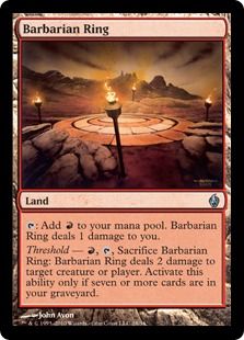 【Foil】《蛮族のリング/Barbarian Ring》[FAL] 土地U