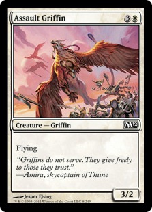 【Foil】《突撃するグリフィン/Assault Griffin》[M12] 白C