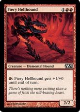 【Foil】《焦熱のヘルハウンド/Fiery Hellhound》[M12] 赤C