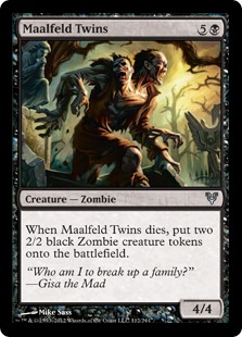 【Foil】《マルフェルドの双子/Maalfeld Twins》[AVR] 黒U
