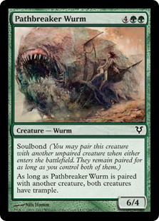《道壊しワーム/Pathbreaker Wurm》[AVR] 緑C