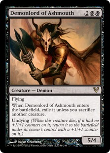 《灰口の悪魔王/Demonlord of Ashmouth》[AVR] 黒R
