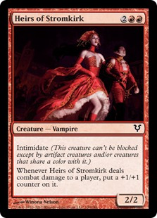 【Foil】《流城の継承者/Heirs of Stromkirk》[AVR] 赤C
