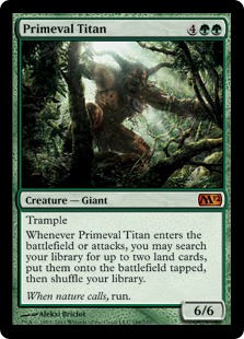【Foil】《原始のタイタン/Primeval Titan》[M12] 緑R