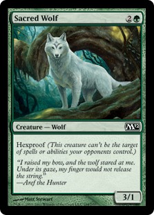 【Foil】《聖なる狼/Sacred Wolf》[M12] 緑C