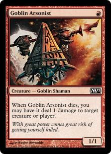 【Foil】《ゴブリンの付け火屋/Goblin Arsonist》[M12] 赤C