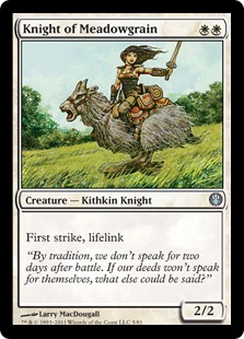 《メドウグレインの騎士/Knight of Meadowgrain》[KvD] 白U