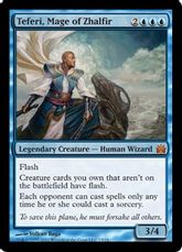 【Foil】《ザルファーの魔道士、テフェリー/Teferi, Mage of Zhalfir》[FtV:Legends] 青R