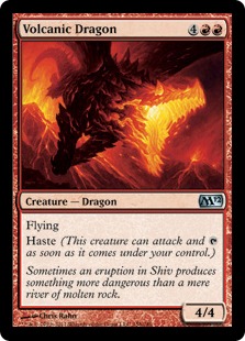 【Foil】《火山のドラゴン/Volcanic Dragon》[M12] 赤U