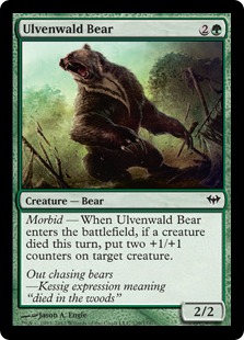 【Foil】《ウルヴェンワルドの熊/Ulvenwald Bear》[DKA] 緑C