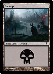 【Foil】(258)《沼/Swamp》[ISD] 土地