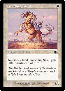 【Foil】《塹壕馬/Trenching Steed》[PCY] 白C