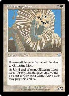 【Foil】《輝くライオン/Glittering Lion》[PCY] 白U