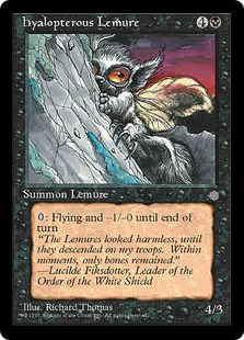 《透け羽の霊命/Hyalopterous Lemure》[ICE] 黒U