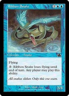【Foil】《リボン蛇/Ribbon Snake》[PCY] 青C
