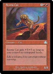 【Foil】《岩滓の猫/Scoria Cat》[PCY] 赤U