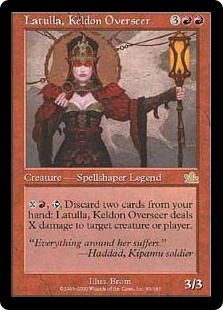 《ケルドの軍監ラトゥーラ/Latulla, Keldon Overseer》[PCY] 赤R