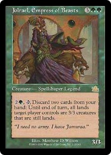 《獣たちの女帝ジョルレイル/Jolrael, Empress of Beasts》[PCY] 緑R
