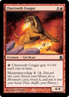 《黒焦げ牙のクーガー/Chartooth Cougar》[CMD] 赤C