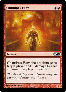 【Foil】《チャンドラの憤怒/Chandra's Fury》[M13] 赤C