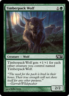 《森林群れの狼/Timberpack Wolf》[M13] 緑C