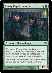 【Foil】《ケッシグの檻破り/Kessig Cagebreakers》[ISD] 緑R