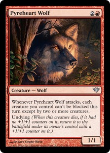 【Foil】《紅蓮心の狼/Pyreheart Wolf》[DKA] 赤U