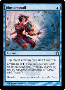 【Foil】《暴突風/Blustersquall》[RTR] 青U