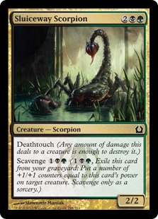 【Foil】《水路の蠍/Sluiceway Scorpion》[RTR] 金C