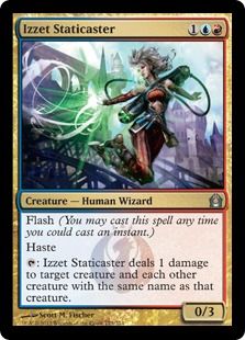 《イゼットの静電術師/Izzet Staticaster》[RTR] 金U