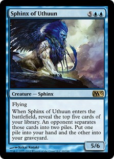 【Foil】《ウスーンのスフィンクス/Sphinx of Uthuun》[M13] 青R
