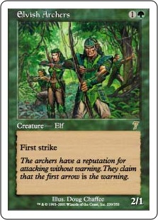 《エルフの射手/Elvish Archers》[7ED] 緑R