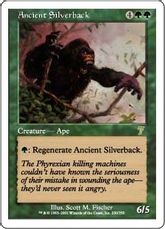 【Foil】《年経たシルバーバック/Ancient Silverback》[7ED] 緑R