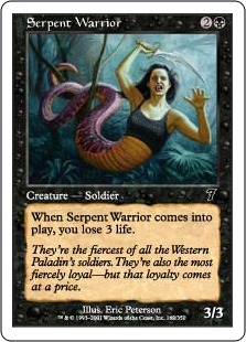 《蛇人間の戦士/Serpent Warrior》[7ED] 黒C