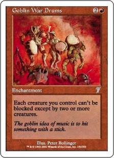 《ゴブリン・ウォー・ドラム/Goblin War Drums》[7ED] 赤U