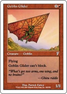 【Foil】《ゴブリンの滑空者/Goblin Glider》[7ED] 赤U