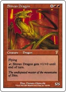 Foil】《シヴ山のドラゴン/Shivan Dragon》[7ED] 赤R | 日本最大級 MTG 