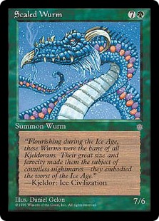 《甲鱗のワーム/Scaled Wurm》[ICE] 緑C