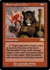 【Foil】《プレインズウォーカーの憤激/Planeswalker's Fury》[PLS] 赤R