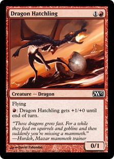 【Foil】《ドラゴンの雛/Dragon Hatchling》[M13] 赤C