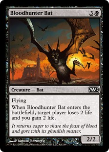 【Foil】《血狩りコウモリ/Bloodhunter Bat》[M13] 黒C