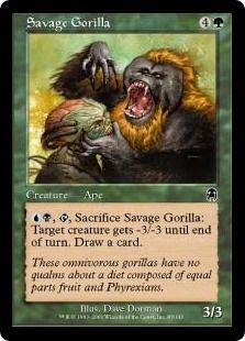 【Foil】《凶暴なゴリラ/Savage Gorilla》[APC] 緑C