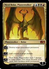 【Foil】《プレインズウォーカー、ニコル・ボーラス/Nicol Bolas, Planeswalker》[M13] 金R